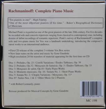 6CD Sergei Vasilyevich Rachmaninoff: Rachmaninoff Complete Piano Music