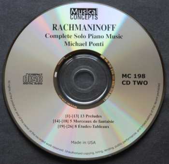 6CD Sergei Vasilyevich Rachmaninoff: Rachmaninoff Complete Piano Music