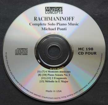 6CD Sergei Vasilyevich Rachmaninoff: Rachmaninoff Complete Piano Music