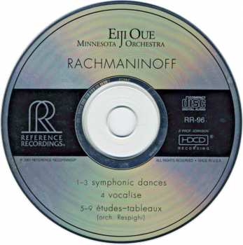 CD Sergei Vasilyevich Rachmaninoff: Symphonic Dances - Études-Tableaux - Vocalise