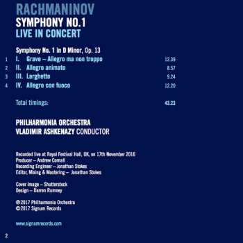 CD Vladimir Ashkenazy: Symphony No. 1 Live In Concert