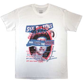 Merch Sex Pistols: The Sex Pistols Unisex T-shirt: God Save The Queen Overlay (white) (small) S
