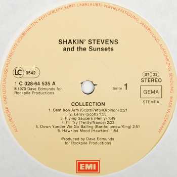 LP Shakin' Stevens And The Sunsets: Collection