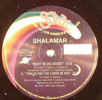 LP Shalamar: A Night To Remember (Remix) / I Don't Wanna Be The Last To Know / Right In The Socket / This Is For The Lover In You