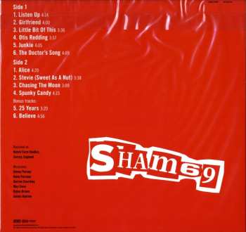 LP Sham 69: Soapy Water And Mr Marmalade