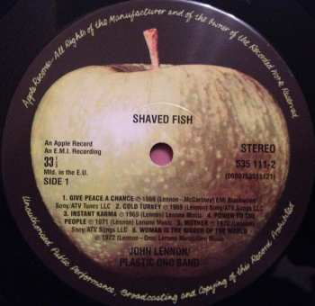LP John Lennon: Shaved Fish LTD