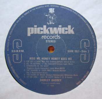 LP Shirley Bassey: Kiss Me Honey, Honey, Kiss Me