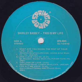 LP Shirley Bassey: This Is My Life