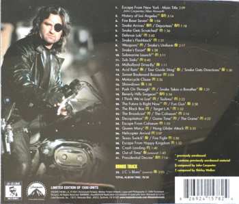 CD John Carpenter: Escape From L.A. (Music From The Motion Picture) LTD
