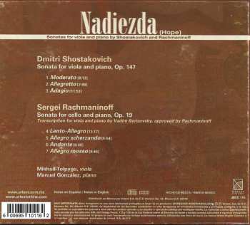 CD Dmitri Shostakovich: Nadiezda (hope), Sonatas For Viola And Piano