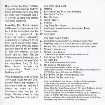 2CD Shriekback: Oil And Gold