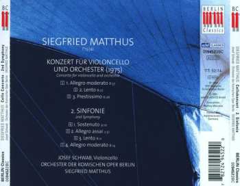CD Siegfried Matthus: Symphony No. 2 / Concerto For Violoncello And Orchestra