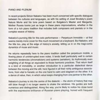 CD Simon Nabatov: Perpetuum Immobile