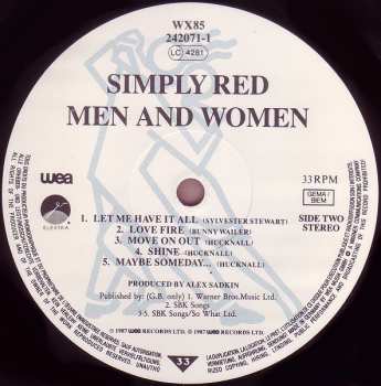 LP Simply Red: Men And Women
