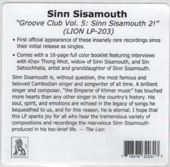 LP Sinn Sisamouth: Groove Club Vol. 5: Sinn Sisamouth Vol. 2