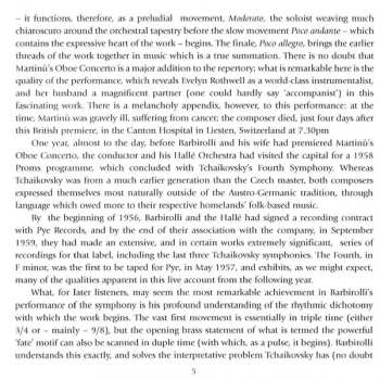 CD Sir John Barbirolli: Tchaikovsky, Martinů - ‘Live’ Recordings Proms 1958-1959