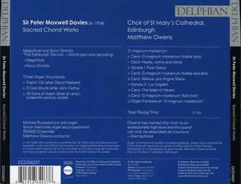 CD Peter Maxwell Davies: Sacred Choral Works
