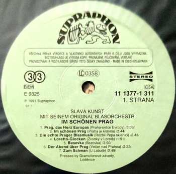 LP Sláva Kunst Orchestra: Im Schönen Prag