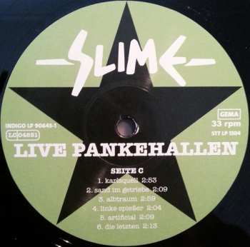 2LP Slime: Live - Pankehallen 21.1.1984