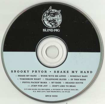 CD Snooky Pryor: Shake My Hand