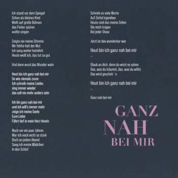 CD Sonia Liebing: Ganz Nah Bei Mir