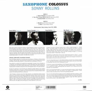 LP Sonny Rollins: Saxophone Colossus LTD