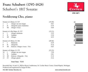 CD Sookkyung Cho: Schubert's 1817 Sonatas