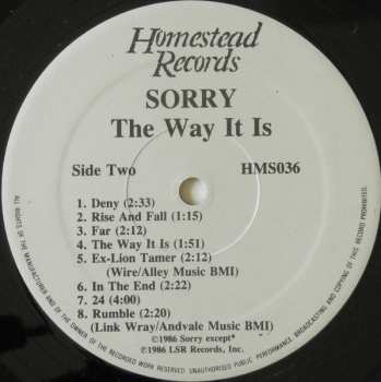 LP Sorry: The Way It Is