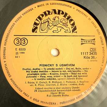 LP Muzika Souboru Úsměv Z Horní Břízy: Písničky S Úsměvem