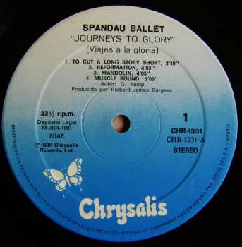 LP Spandau Ballet: Journeys To Glory = Viajes A La Gloria