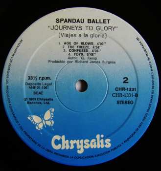 LP Spandau Ballet: Journeys To Glory = Viajes A La Gloria