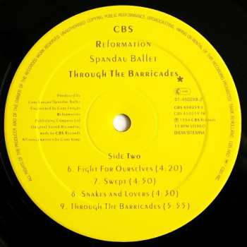 LP Spandau Ballet: Through The Barricades