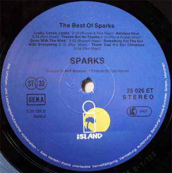 LP Sparks: The Best Of Sparks