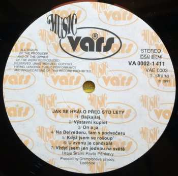 LP Šraml Pavla Pěnkavy: Jak Se Hrálo Před Sto Lety