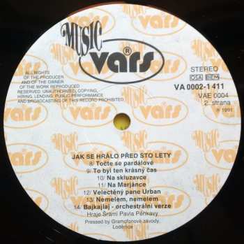 LP Šraml Pavla Pěnkavy: Jak Se Hrálo Před Sto Lety