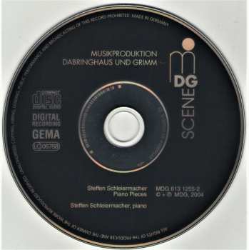 CD Steffen Schleiermacher: Piano Pieces