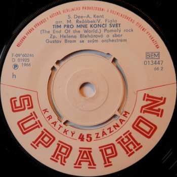 SP Helena Blehárová: Tam V Horách / Tím Pro Mne Končí Svět (The End Of The World)