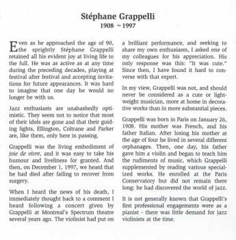 CD Stéphane Grappelli: Live