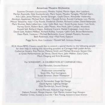 2CD Stephen Sondheim: A Celebration At Carnegie Hall