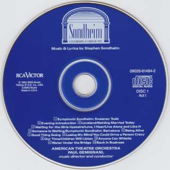 2CD Stephen Sondheim: A Celebration At Carnegie Hall