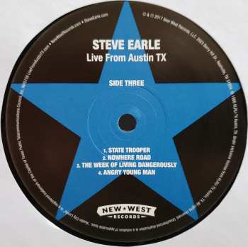 2LP Steve Earle: Live From Austin TX