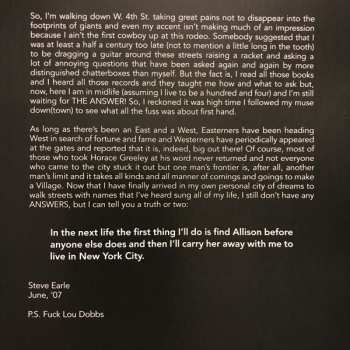 CD Steve Earle: Washington Square Serenade