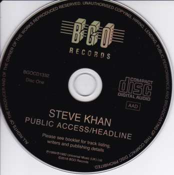 2CD Steve Khan: Public Access / Headline / Crossings