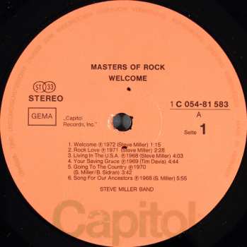 LP Steve Miller Band: Masters Of Rock
