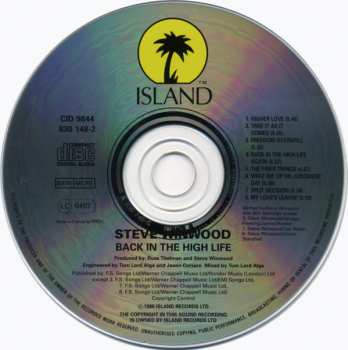 CD Steve Winwood: Back In The High Life