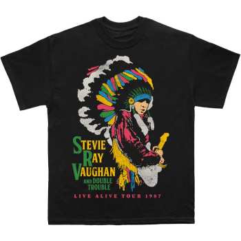 Merch Stevie Ray Vaughan & Double Trouble: Stevie Ray Vaughan Unisex T-shirt: Double Trouble (small) S