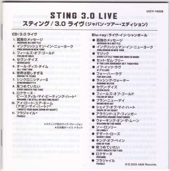 CD/Blu-ray Sting: 3.0 Live (Japanese Tour Edition)