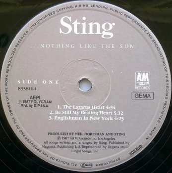 2LP Sting: ...Nothing Like The Sun