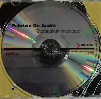 CD Fabrizio De André: Storia Di Un Impiegato