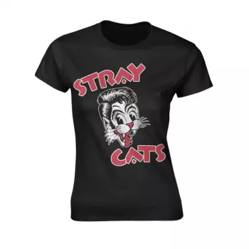 T-Shirt Frauen Cat Logo Stray Cats